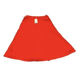 NEW Boden Laurie 100% Linen Midi Skirt Orange Size 12 WITH TAGS